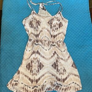 Neutral colored sundress by Express, size S, above knee length, racer back